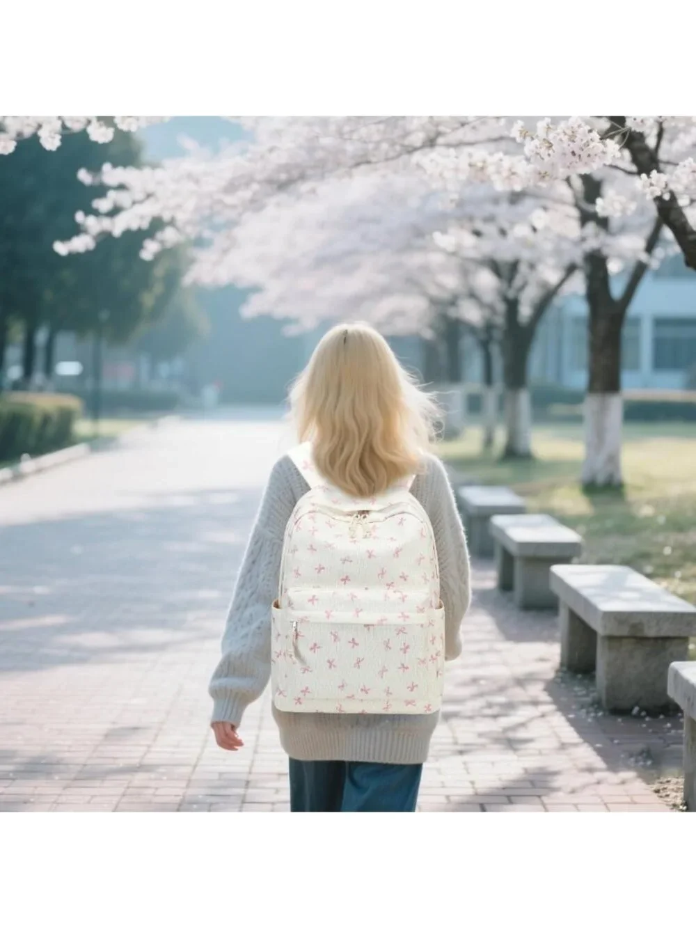 Stylish Corduroy School Backpack for Teen Girls | Laptop & Travel Daypack
